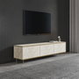 Hanah Home Mueble de TV Travertino y Oro